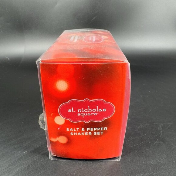 St Nicholas Square Ceramic Gnome And Mushroom Salt And Pepper Shakers New In Box - Picture 5 of 9